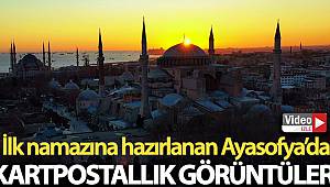 Ayasofya'da kartpostallık görüntüler