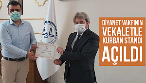 Manisa da Diyanet Vakfının vekaletle kurban standı açıldı
