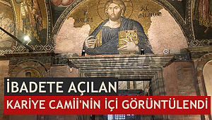 Kariye Camii'nin içi görüntülendi