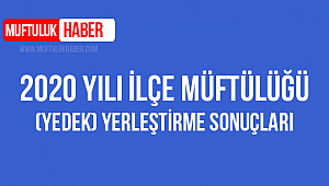 2020 Yılı İlçe Müftülüğü (Yedek) Yerleştirme Sonuçları