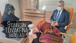 9 dairesini Türkiye Diyanet Vakfına bağışladı