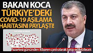 Sağlık Bakanı Koca: 'Türkiye'de iller bazında aşı dağılımını görebilirsiniz'