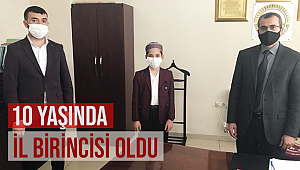 10 yaşında il birincisi oldu