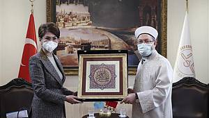 Erbaş, Kazakistan Bakanı Balayeva’yı kabul etti