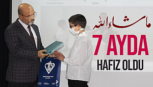 7 ayda hafız oldu