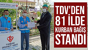 TDV'den 81 ilde kurban bağış standı 