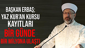 Yaz Kur’an kursuna kayıtları bir günde bir milyona ulaştı