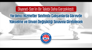 Diyanet-Sen'in Bir Talebi Daha Gerçekleşti