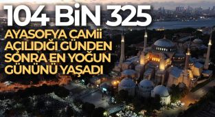 Ayasofya Camii en yoğun gününü yaşadı