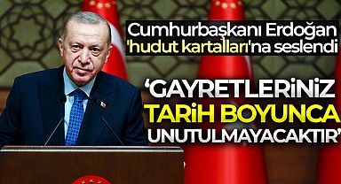 Cumhurbaşkanı Erdoğan 'hudut kartalları'na seslendi