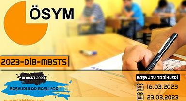 2023-DİB-MBSTS başvurular 16 Mart'da Başlıyor