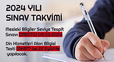 ÖSYM 2024 Yılı Sınav Takvimi açıkladı.