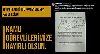 Kamu görevlilerimize hayırlı olsun.