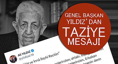 Genel Başkan YILDIZ'dan Taziye Mesajı