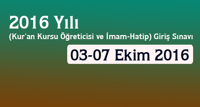 Kurum İçi Naklen (K.K.Ö-İ-H ) Giriş Sınavı 03 Ekim de