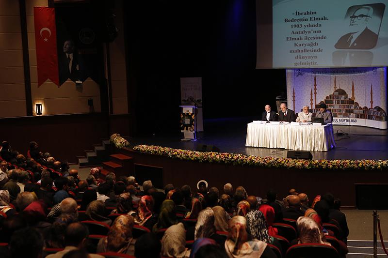 İstanbul da Müftü İbrahim Bedreddin Elmalı'yı Anma' Programı