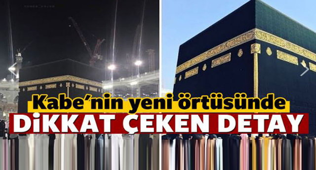 Kabe'nin örtüsünde dikkat çeken detay