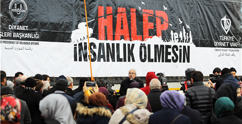 TDV Çankaya Şubesinden Halep'e 7 TIR yardım