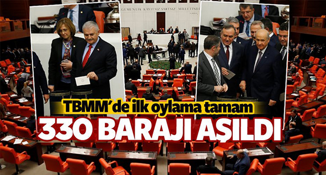 TBMM'de ilk oylama tamamlandı! Baraj aşıldı