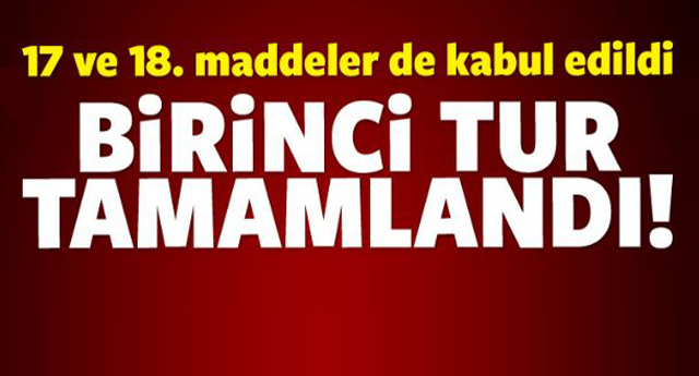 TBMM'de birinci tur sona erdi!