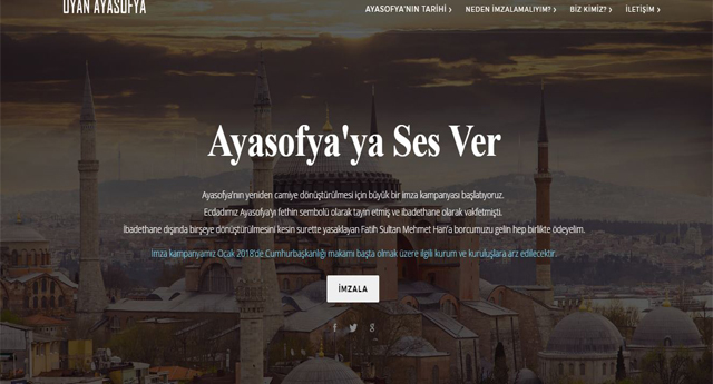 Genç Ufuk  Derneğinden “Ayasofya’ya Ses Ver Projesi” İmza Kampanyası