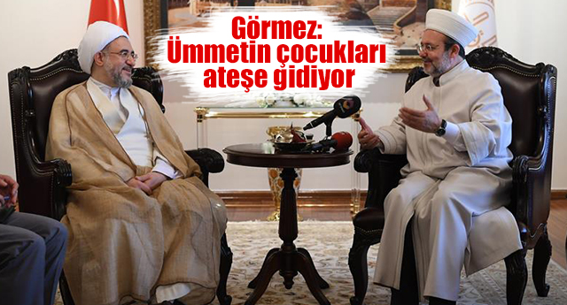 Başkan Görmez, Ayetullah Eraki’yi kabul etti…