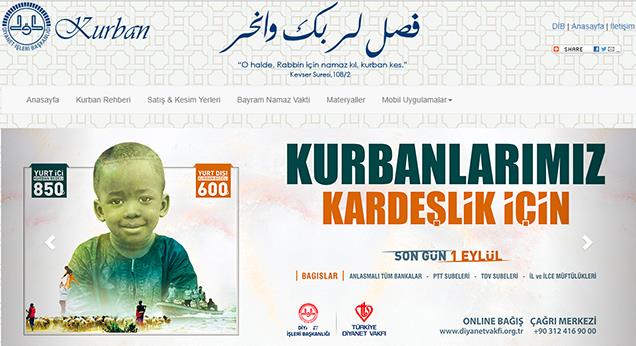 Diyanet’ten Kurbana Özel Web Sitesi…