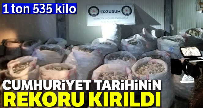 Erzurum’da 1 ton 535 kilo eroin ele geçirildi