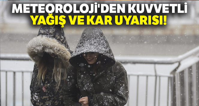 Meteoroloji'den kuvvetli yağış ve kar uyarısı! |2 Ocak Çarşamba yurtta hava durumu