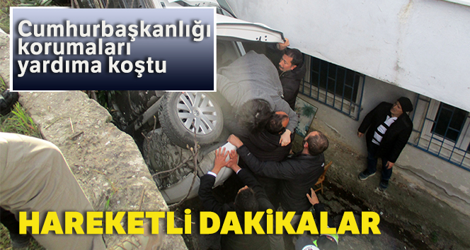Cumhurbaşkanı Erdoğan'ın oy kullanacağı okulun yanında inanılmaz kaza