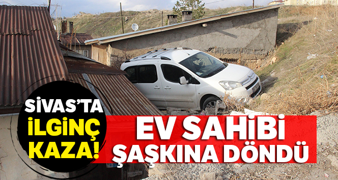 Park etmeye çalıştığı aracıyla bahçeye uçtu