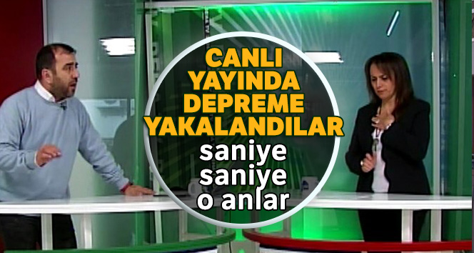 Televizyon kanalında canlı yayında deprem