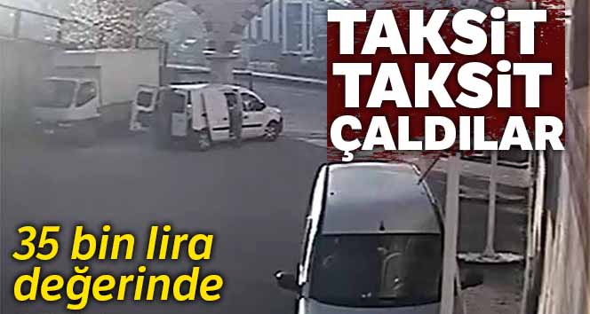 Gaziosmanpaşa’da bir kamyon tekstil malzemesini taksit taksit çaldılar