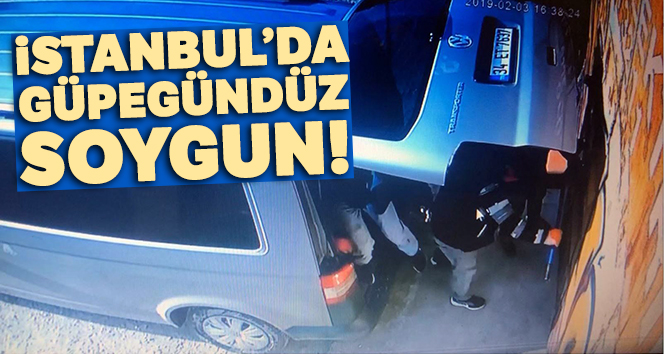 İstanbul’da el arabasıyla güpegündüz soygun yapan hırsızlık çetesi kamerada