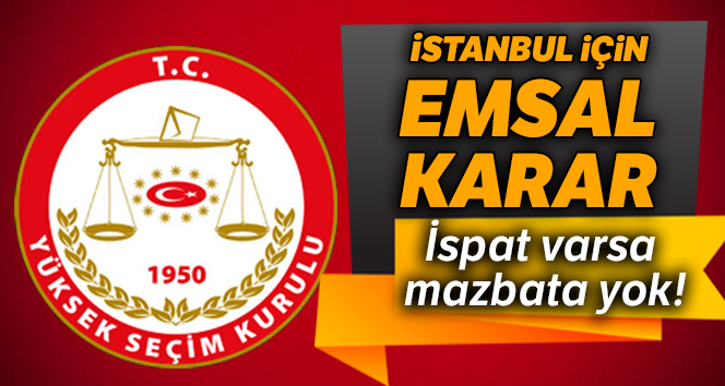 İstanbul için emsal karar