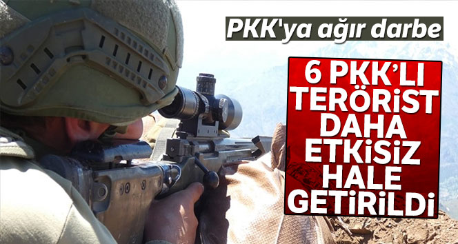 6 PKK’lı terörist etkisiz hale getirildi
