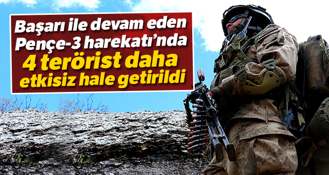 Irak'ın kuzeyinde 4 terörist etkisiz hale getirildi