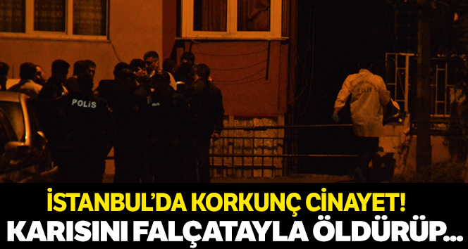 Tartıştığı eşini falçata ile öldürdü