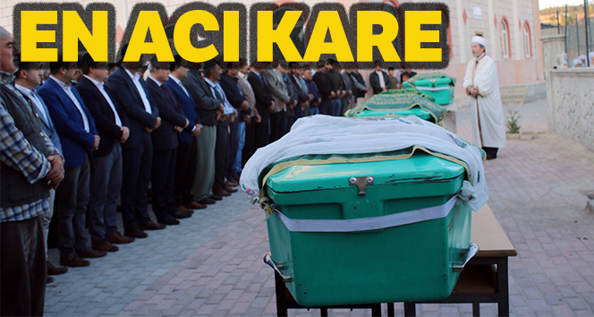 Yangın faciasında ölen baba ve 3 çocuğu toprağa verildi