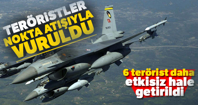 Irak'ın kuzeyinde 6 terörist etkisiz hale getirildi