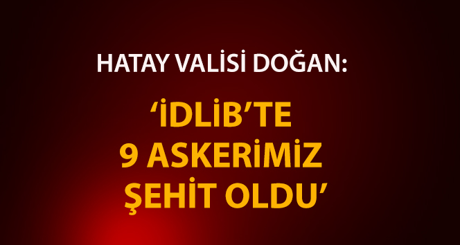 Hatay Valisi Doğan: '9 askerimiz şehit'