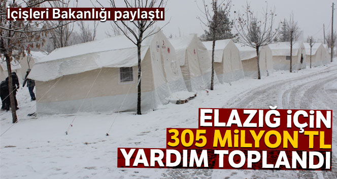 İçişleri’nden Elazığ depremine ilişkin iyileştirme çalışmaları hakkında paylaşım