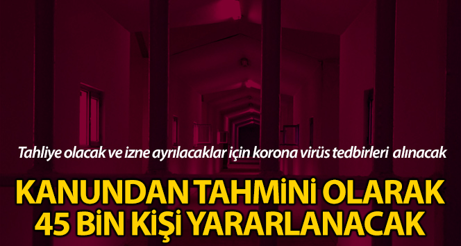 İnfaz kanunundan tahmini olarak 90 bin kişi yararlanacak