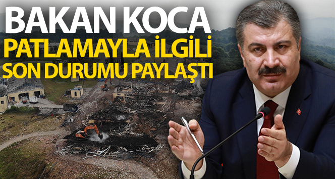 Bakan Koca’dan Hendek’teki patlamaya ilişkin açıklama