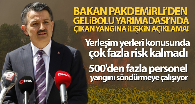Bakan Pakdemirli: 'Yerleşim yerleri konusunda çok fazla risk kalmadı'