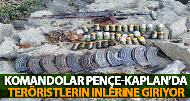 Komandolar Pençe-Kaplan’da teröristlerin inlerine giriyor