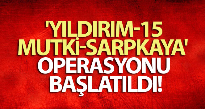 İçişleri Bakanlığınca Bitlis’te 'Yıldırım-15 Mutki-Sarpkaya Operasyonu' başlatıldı