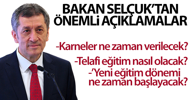 Bakan Selçuk'tan önemli açıklamalar