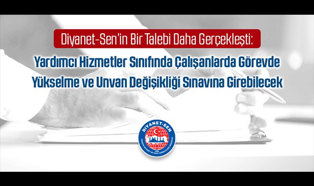 Diyanet-Sen'in  Bir Talebi Daha Gerçekleşti
