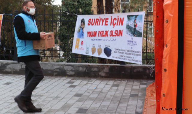Siirt’ten Suriye’ye yardım kampanyası başlatıldı 